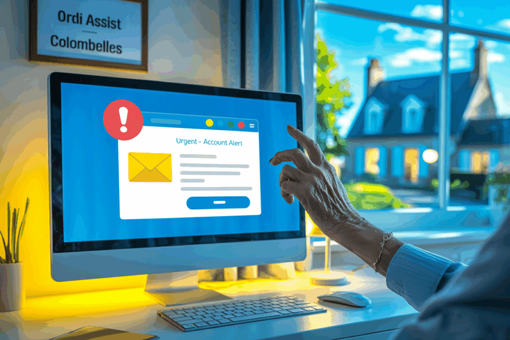 Protégez-vous des arnaques par email à Colombelles avec ORDI ASSIST : accompagnement informatique à domicile clair, rassurant et adapté à vos besoins.