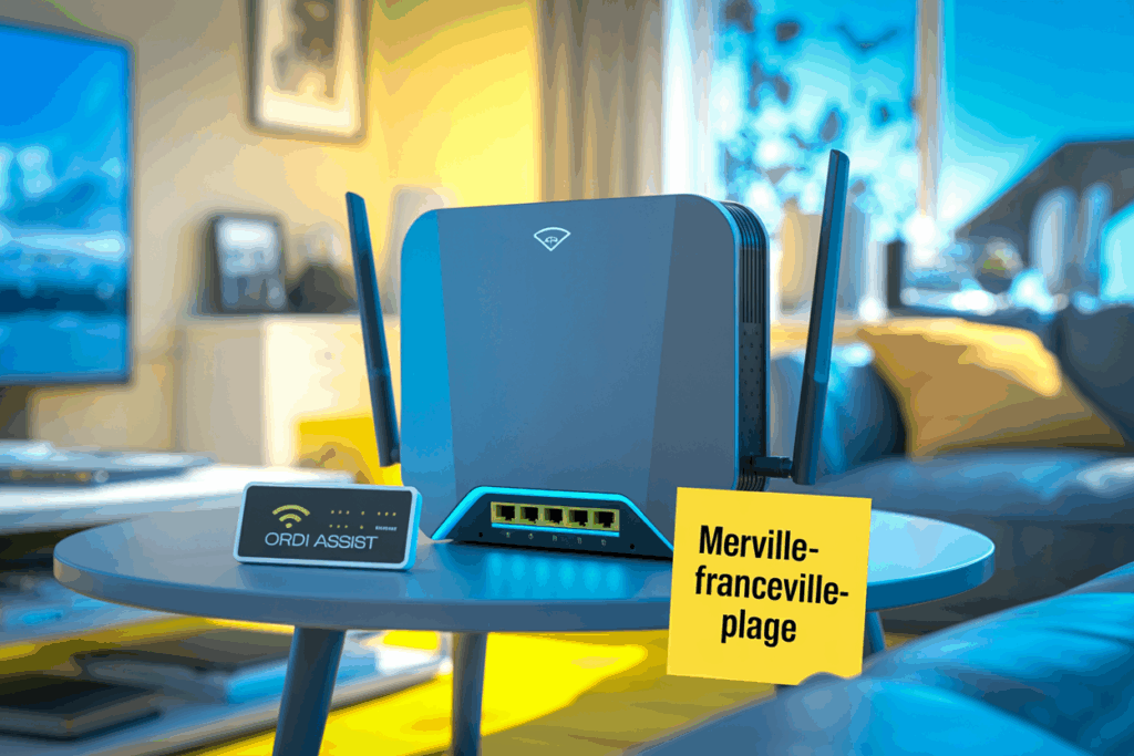 Dépannage Wi-Fi Merville-Franceville : ORDI ASSIST répare votre réseau à domicile pour une connexion stable et fluide dans toute la maison.